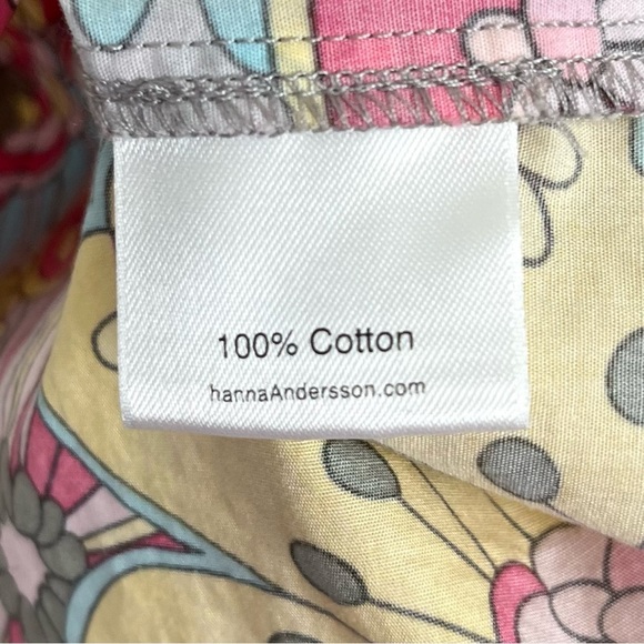 Hanna Andersson Girls Bright Retro Floral Print Pillowcase Dress Size 110 EUC - Picture 7 of 9